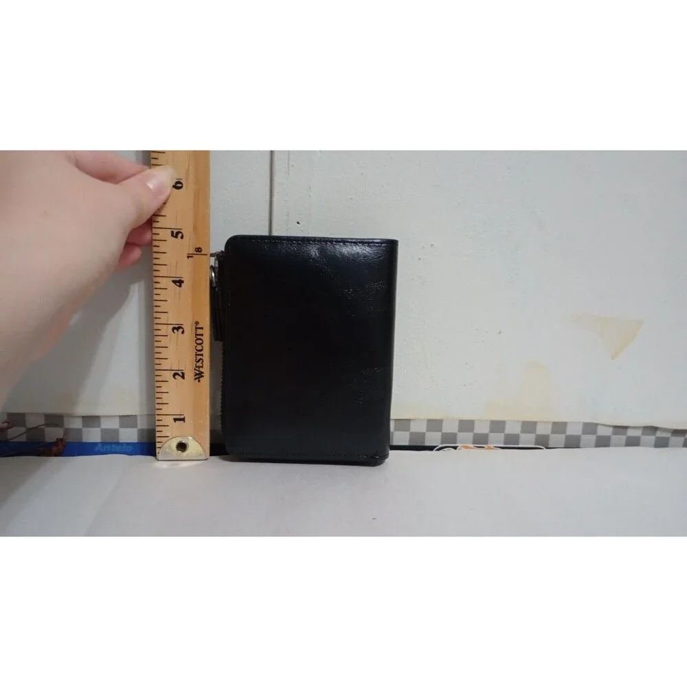 Aiks Kangaroo Wallets, Men Wallet Zipper Soft Genuine Black Leather - Secure Zip